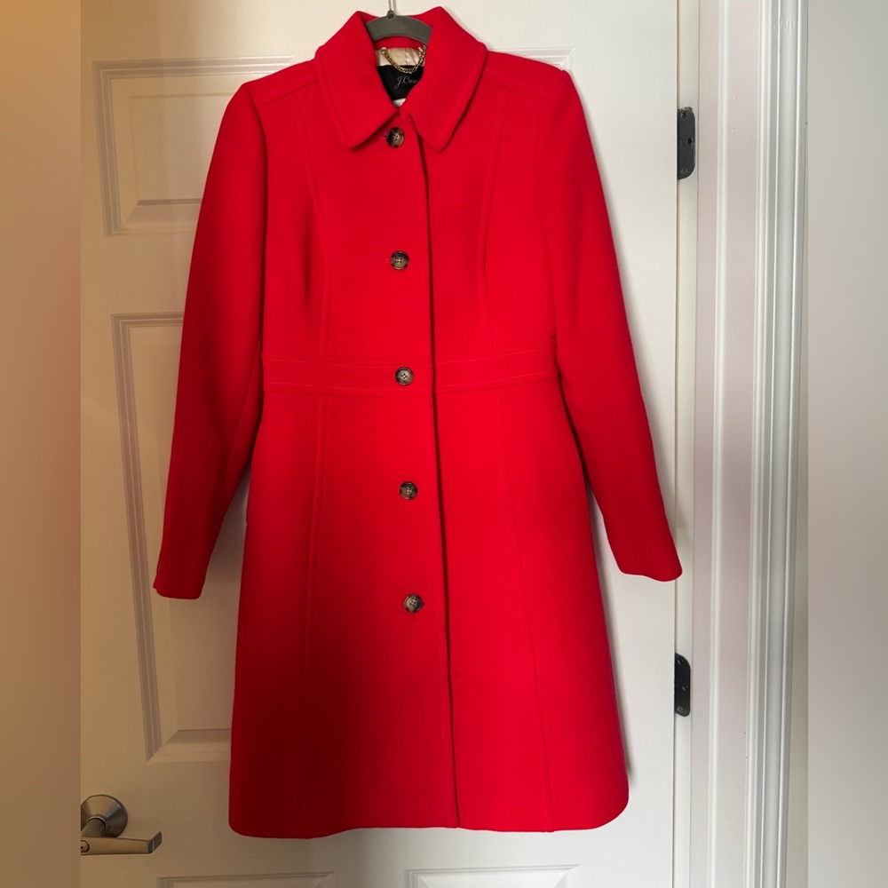 J. Crew Lady Day Coat Thinsulate Italian Doublecloth Wool Blend